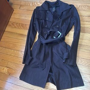 Grass Collection Dark Brown Trench Coat